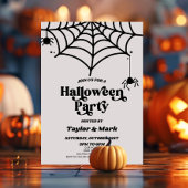 Invitation Retro Spiderweb Soirée d'Halloween