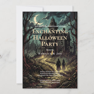 Invitation Retro Spooky Chic Soirée Envoûtante de Halloween