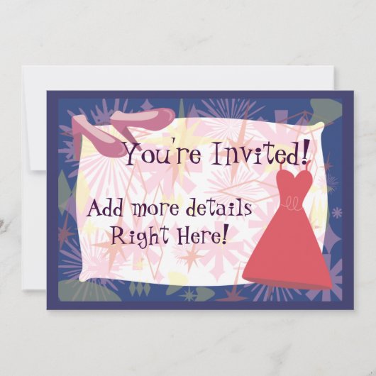 Invitation Retro Spunky Gal (Devant)