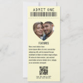 Invitation Retro Stereo Rock ’n’ Roll Wedding Ticket (Dos)