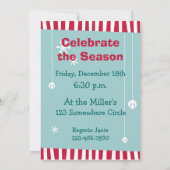 Invitation Retro Stripe Custom Holiday (Dos)