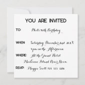 Invitation Retro Stripe Vinyl Record 1955 70e anniversaire (Dos)