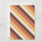 Invitation Retro Stripes & Daisy Floral 60s les années 70 Hip (Dos)