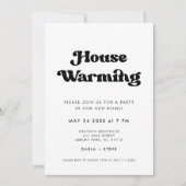 Invitation Retro stylé photo de la fête du ménage (Devant)