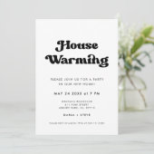 Invitation Retro stylé photo de la fête du ménage (Debout devant)