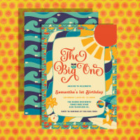 Retro Summer Beach Genre Neutre 1er anniversaire