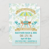 Invitation Retro Summer Party (Devant / Derrière)