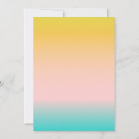 Invitation Retro Summer Pastels Gradient Unique Mariage (Dos)