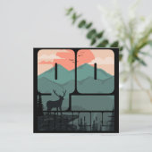 Invitation Retro Sunset Paysage Randonnée Aventure Explorez (Debout devant)