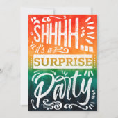 Invitation Retro Sunset Summer Surprise Birthday Party (Devant)