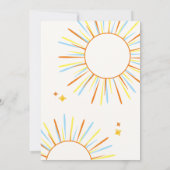 Invitation Retro Sunshine Voici Le Baby shower Fils (Dos)