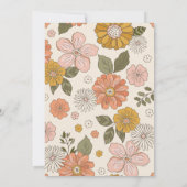 Invitation Retro Super 70's Theme Muted Tones 1er anniversair (Dos)