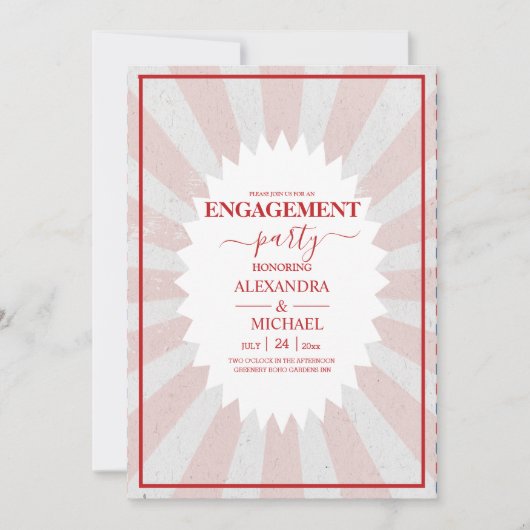 Invitation Retro Super 70's thème Muted Tones Mariage Invi (Devant)