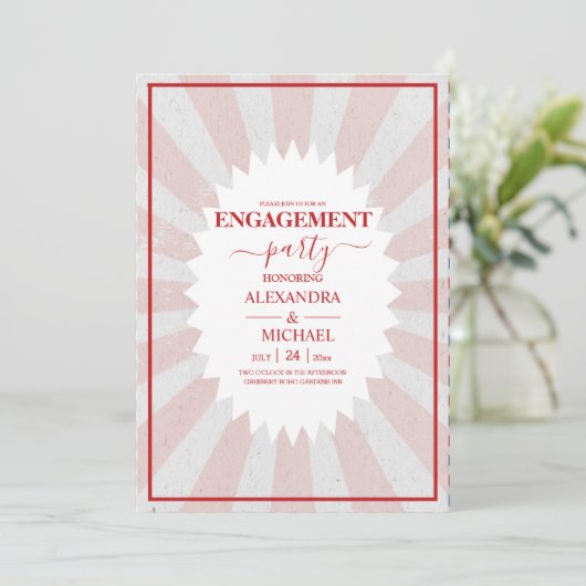 Invitation Retro Super 70's thème Muted Tones Mariage Invi (Debout devant)