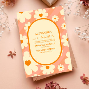 Invitation Retro Super 70's thème Muted Tones Mariage Invit