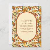 Invitation Retro Super 70's thème Muted Tones Mariage Invit (Devant)