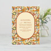 Invitation Retro Super 70's thème Muted Tones Mariage Invit (Debout devant)