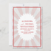 Invitation Retro Super 70's thème Muted Tones Mariage Invit (Devant)