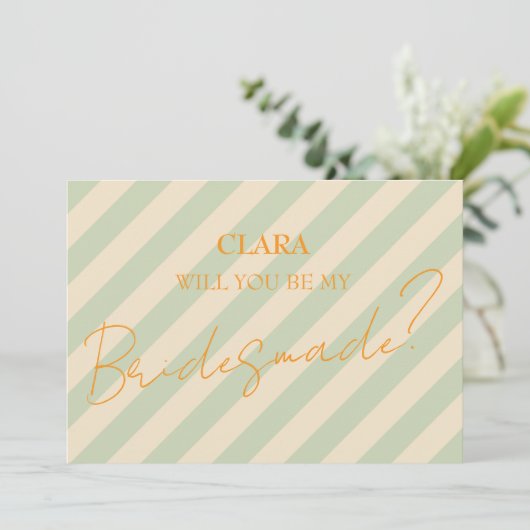 Invitation Retro Super coloré Wavy Boho Mariage Bridesmade (Debout devant)