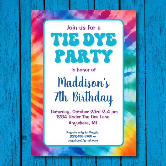 Invitation Retro Super Cravate mourir Anniversaire