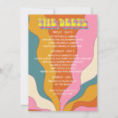 Invitation Rétro Super des années 1960 Anniversaire de la fin (Dos)