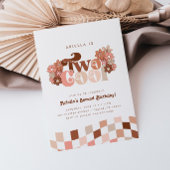 Invitation Retro Super deux filles Cool 2e anniversaire