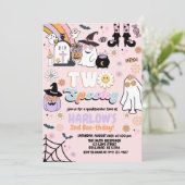 Invitation Retro Super Deux Halloween Éffrayant 2e Anniversai (Debout devant)