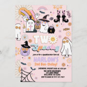 Invitation Retro Super Deux Halloween Éffrayant 2e Anniversai (Devant / Derrière)