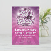 Invitation Retro Super Disco Party Photo Anniversaire (Debout devant)