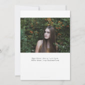 Invitation Retro Super Elle l'a fait mignon 2 Photo Graduatio (Dos)