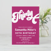 Invitation Retro Super fête du 30e anniversaire (Debout devant)