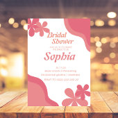 Invitation RETRO SUPER fleuri Les années 70 hippie FÊTE DES M