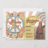 Invitation Retro Super Floral Arches Photo Graduation Party (Devant)