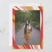 Invitation Retro Super ivoire rouge les années 70 fête de gra (Dos)