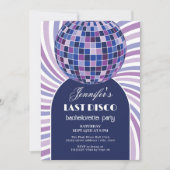 Invitation Retro Super les années 70 Dernier Disco Bacheloret (Devant)