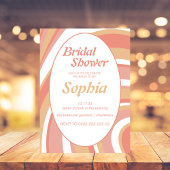 Invitation RETRO SUPER Les années 70 hippie BRIDAL SHOWER Inv