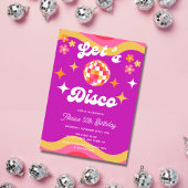 Invitation Retro Super les années 70 Let's Disco Anniversaire