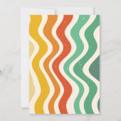 Invitation Retro Super les années 70 Wavy 61e anniversaire (Dos)