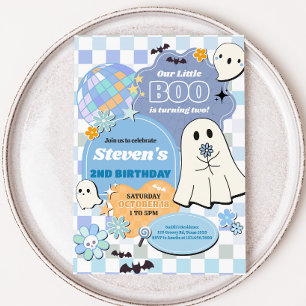 Invitation Retro Super Little Boo fête d'anniversaire