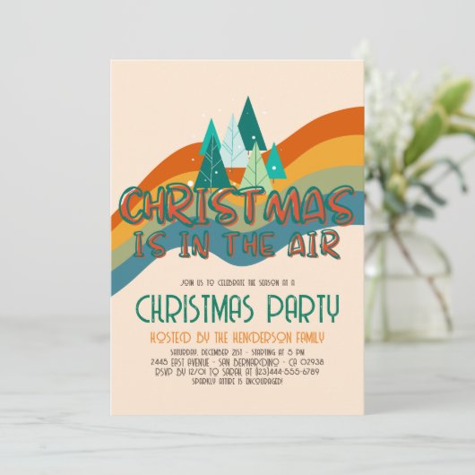 Invitation Retro Super Noël Budget vacances (Debout devant)