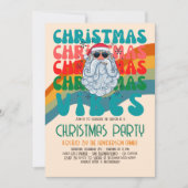 Invitation Retro Super Noël Budget vacances (Devant)