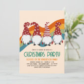 Invitation Retro Super Noël Gnomes Fêtes (Debout devant)