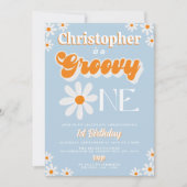 Invitation Retro Super One Boys 1er Anniversaire (Devant)