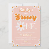 Invitation Retro Super One Girls 1er anniversaire (Devant)