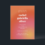 Invitation Rétro Super Orange simple Bat mitzvah en gras<br><div class="desc">Invitation de Bat mitzvah Super Orange simple et audacieuse</div>