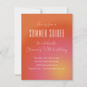 Invitation Retro Super Orange Summer Soiree fête d'anniversai (Devant)