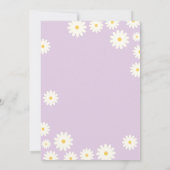 Invitation Retro Super Purple Daisy Floral Anniversaire (Dos)