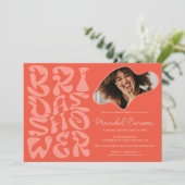 Invitation Retro super Script pêche Photo douche de nage (Debout devant)