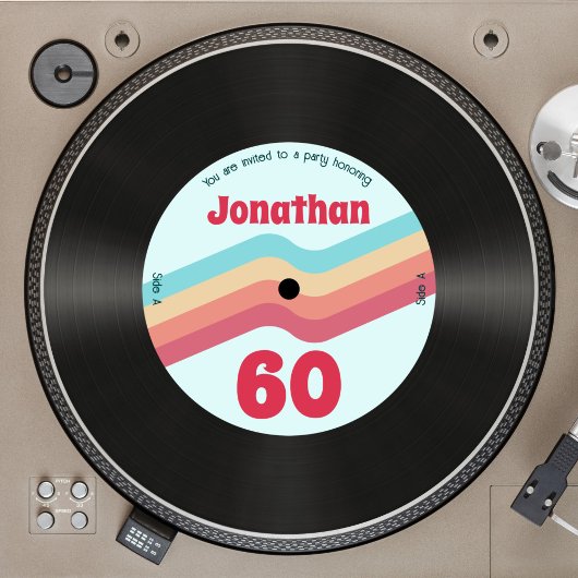 Invitation Retro Super Stripes 60e Anniversaire Musique Recor