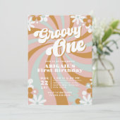 Invitation Retro Super un premier anniversaire (Debout devant)